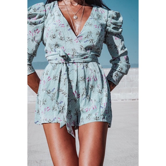 Floral Ruffle Coachella Romper - Picture 3 of 10